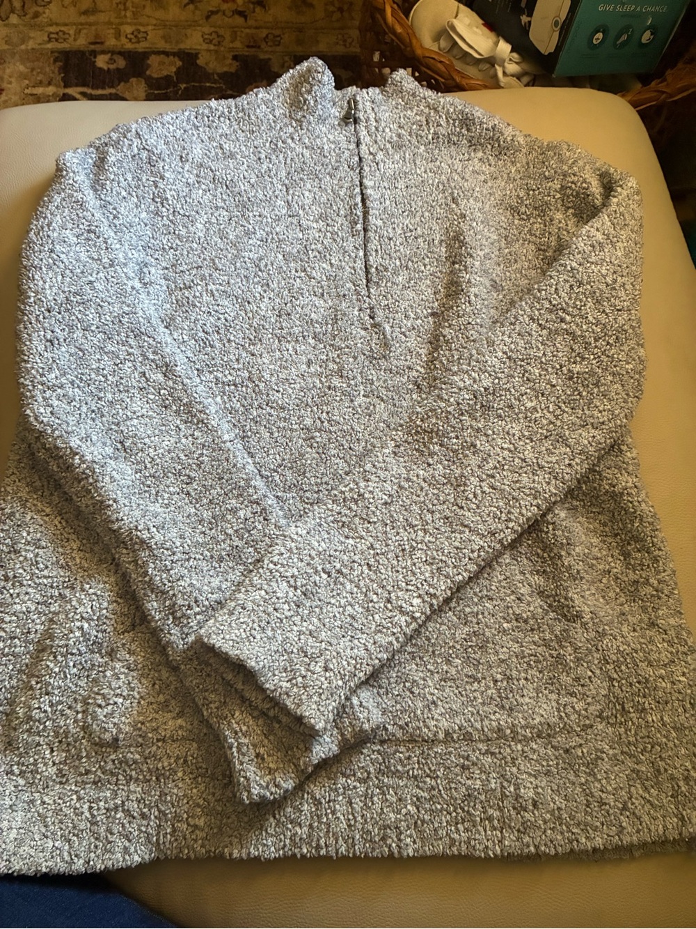 Woman’s NATURALS COZY Quarter-Zip Pullover Sweater - Gray